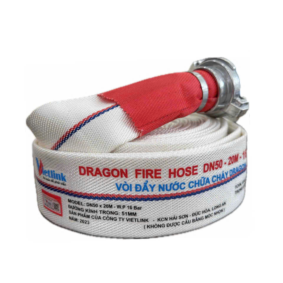 Vòi Chữa Cháy Dragon D50 x 20m x 16bar (Có Tem Kiểm Định)