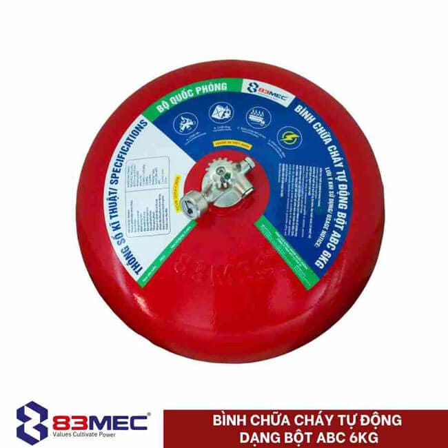 Bình Cầu Chữa Cháy Tự Động Bột 6kg BQP (Tem Kiểm định)